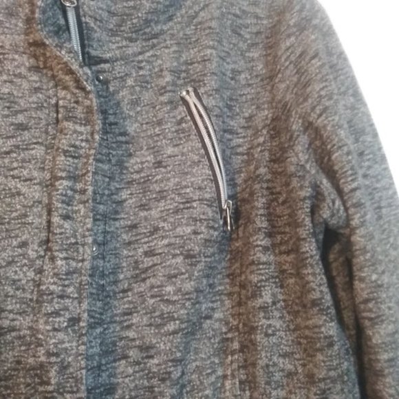 Merona women's XL black and gray marbled lightweight hooded jacket - Picture 4 of 14